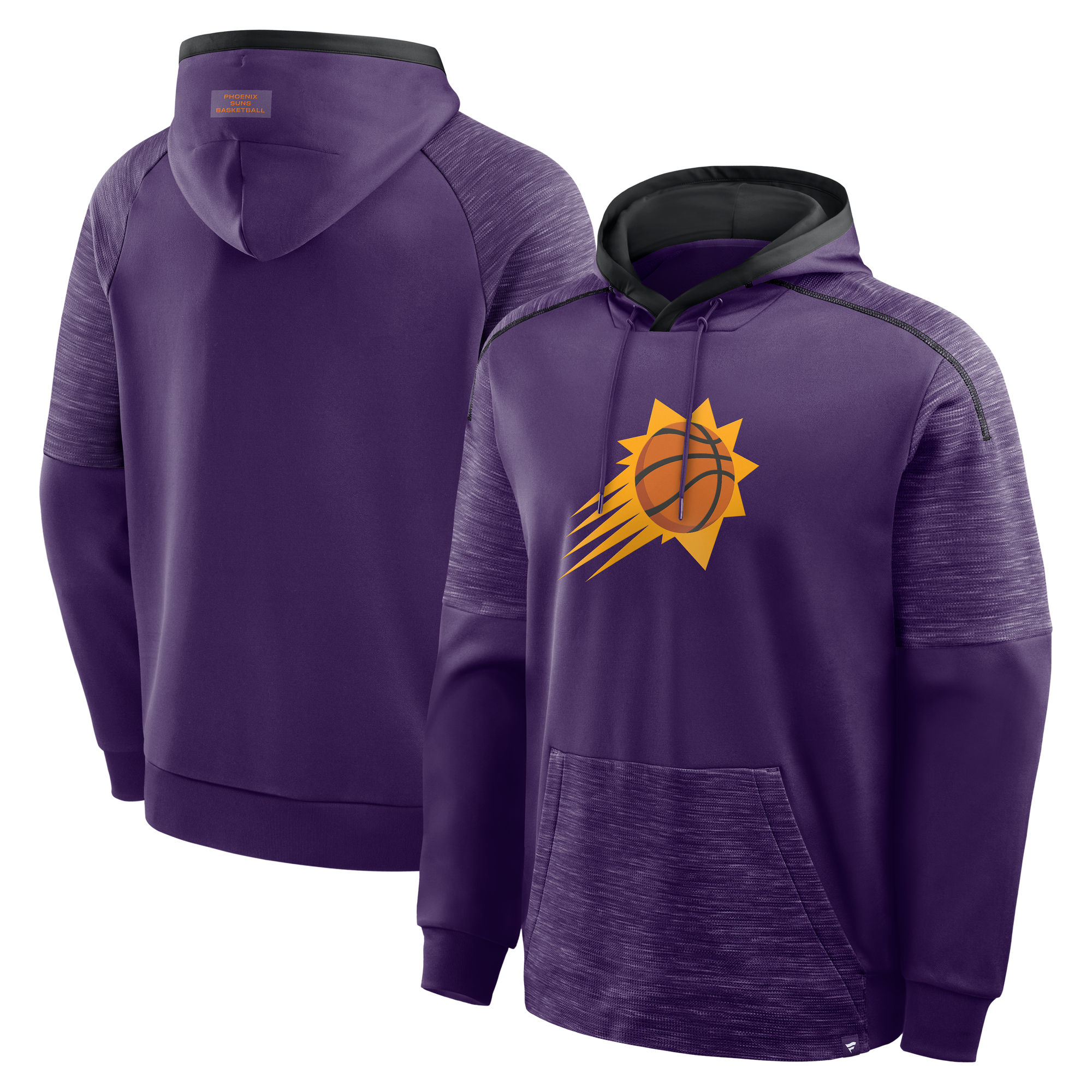 Fanatics Men's Purple Phoenix Suns Pick Roll Defender Pullover Hoodie - Purple, Heather Purple
