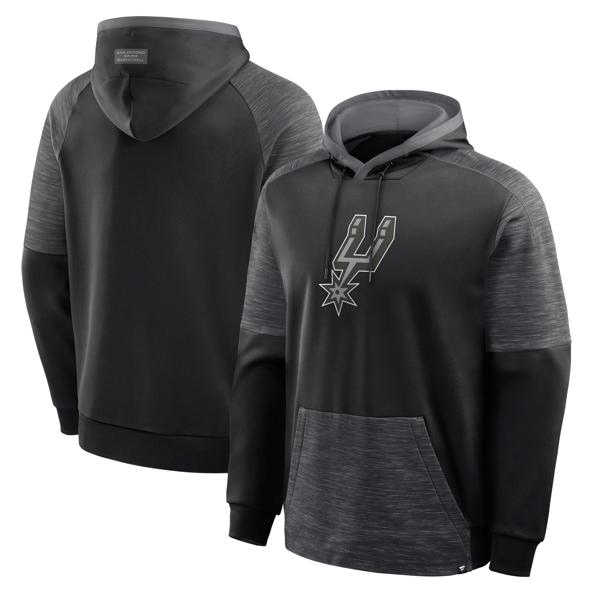 Men's Fanatics Black San Antonio Spurs Pick & Roll Defender Pullover Hoodie