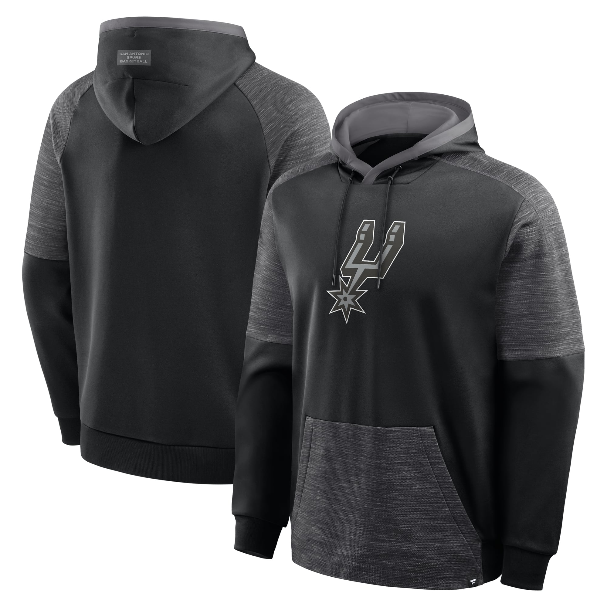 Men's Fanatics Black San Antonio Spurs Pick & Roll Defender Pullover Hoodie