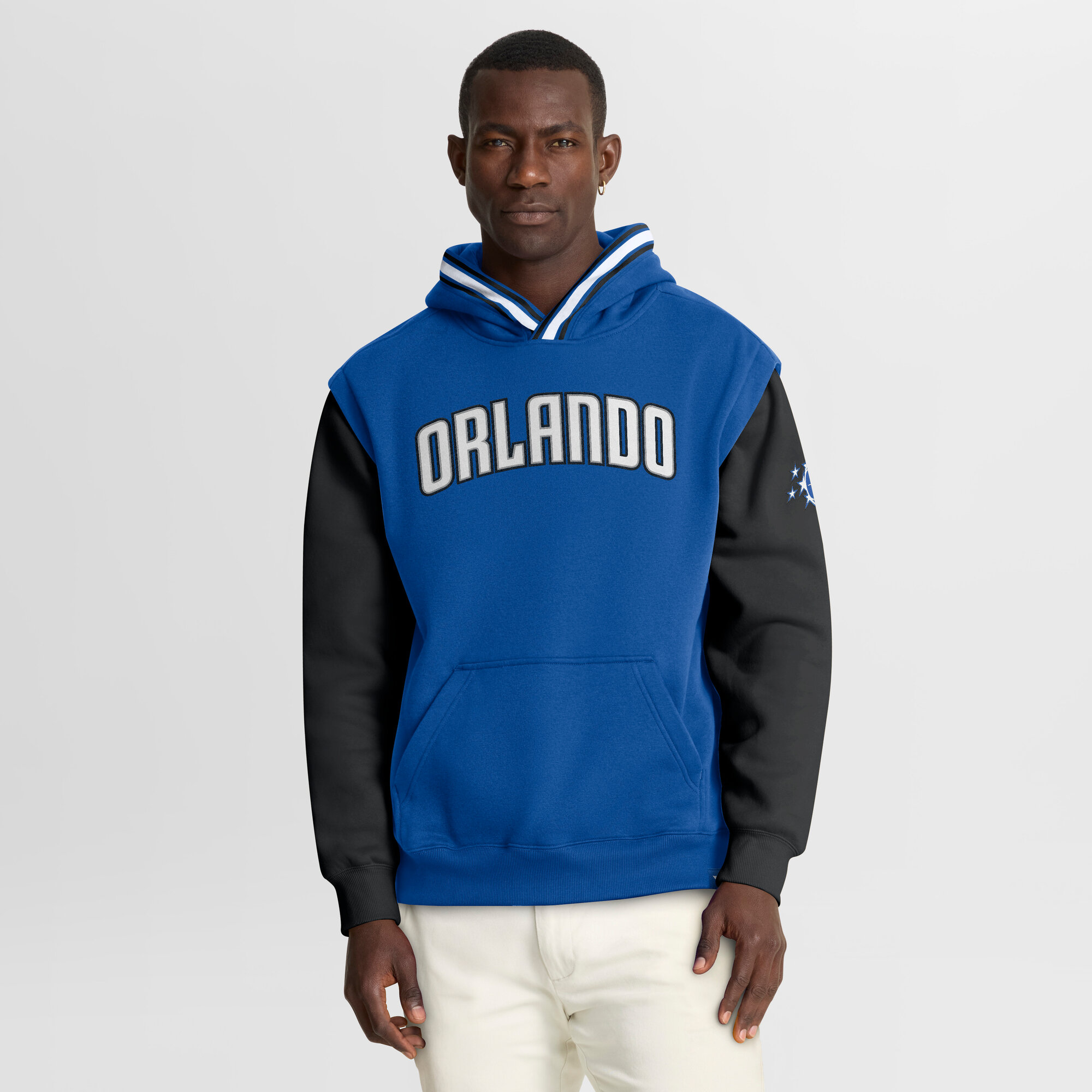 Men's Fanatics Blue/Black Orlando Magic Half Court Shot Clock Fastbreak Hoodie