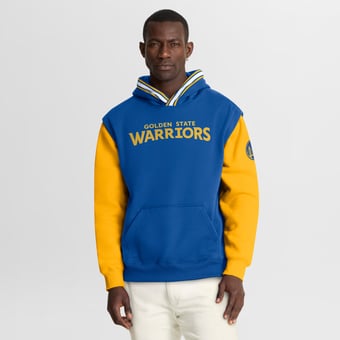 Men's Fanatics  Royal/Gold Golden State Warriors Half Court Shot Clock Fastbreak Hoodie