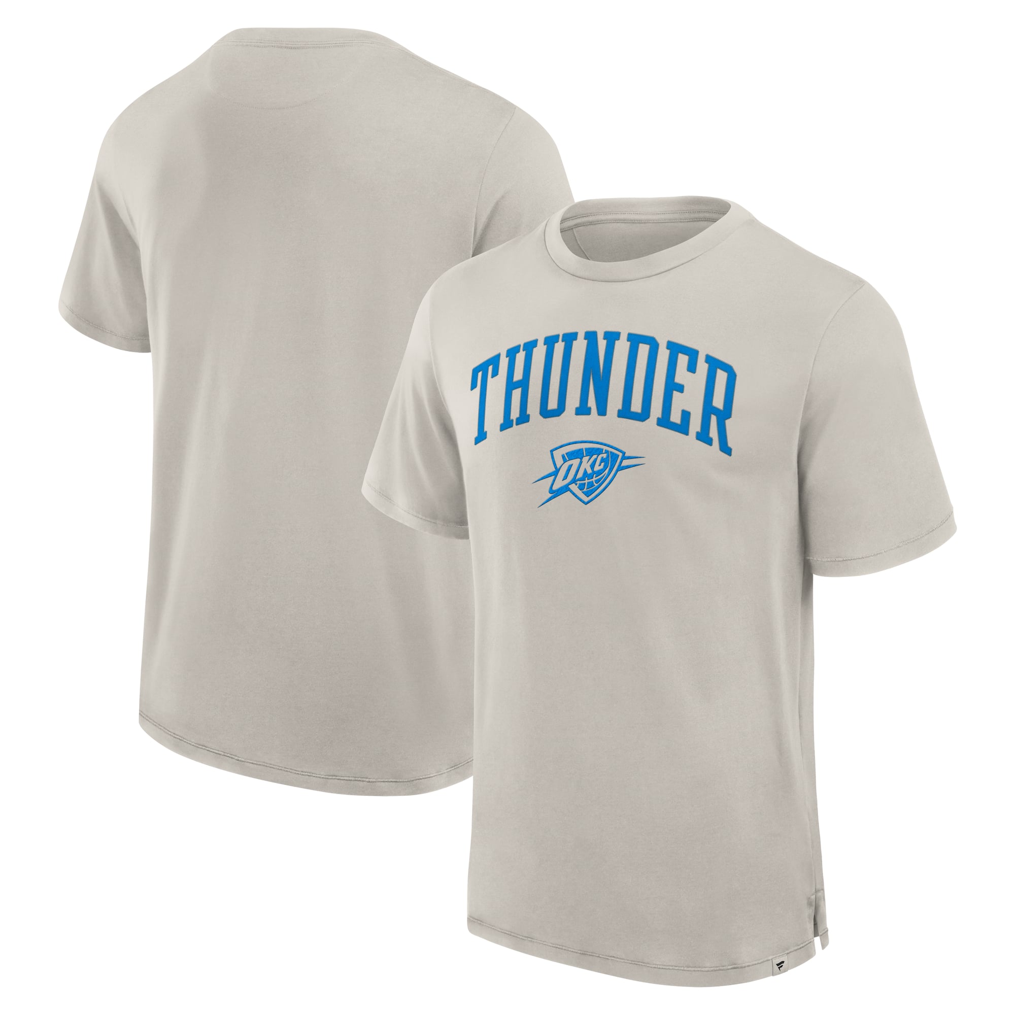 Men's Fanatics  Cream Oklahoma City Thunder Crossover Collection Pull Up Jumper Shot Premium T-Shirt