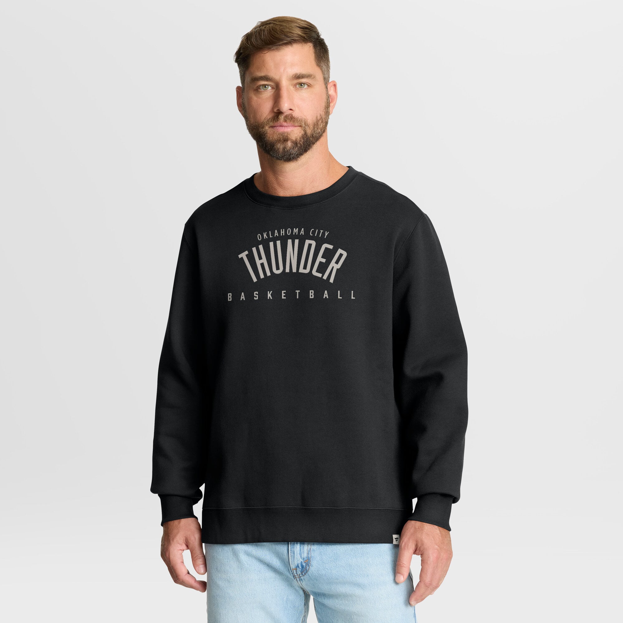 Men's Fanatics Black Oklahoma City Thunder Crossover Collection Defensive Rotation Drill Premium Pullover Sweatshirt