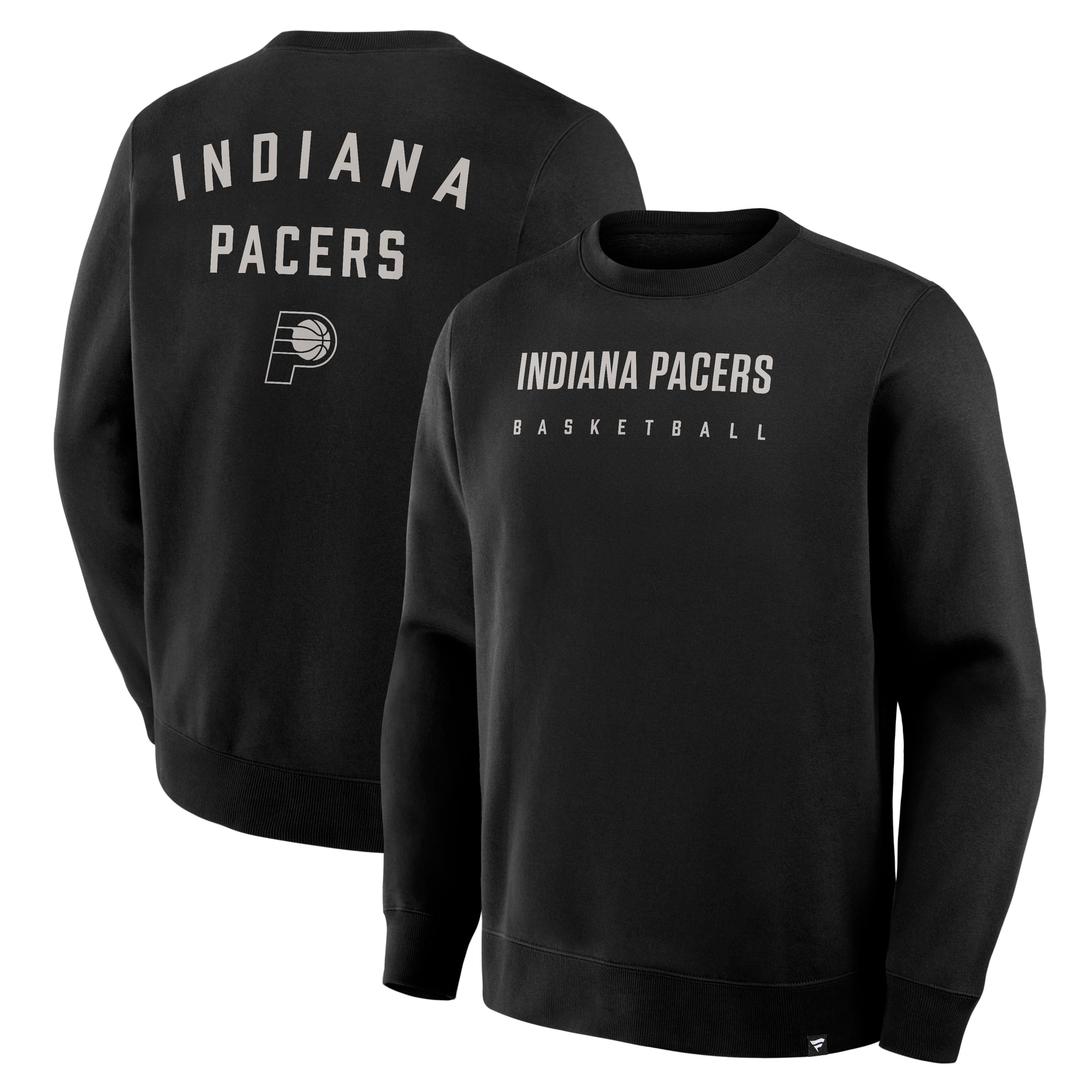 Men's Fanatics Black Indiana Pacers Crossover Collection Defensive Rotation Drill Premium Pullover Sweatshirt