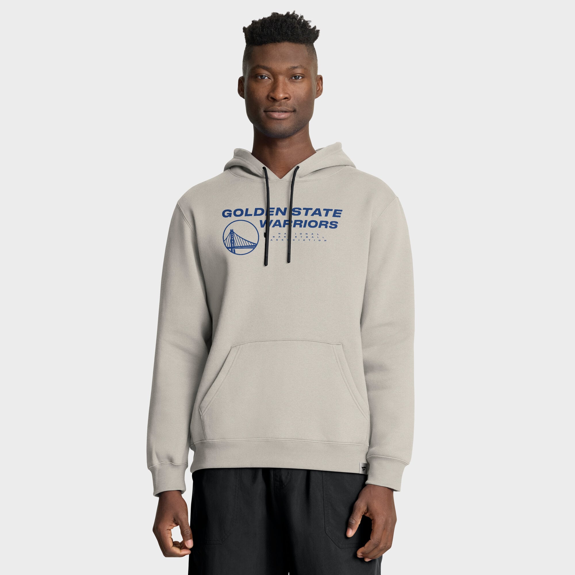 Fanatics Men's Off White Golden State Warriors Crossover Collection Blocked Shot Premium Pullover Hoodie - Cream, Black