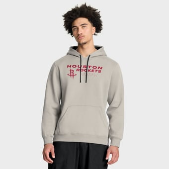 Men's Fanatics Off White Houston Rockets Crossover Collection Blocked Shot Premium Pullover Hoodie