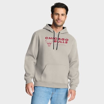 Men's Fanatics Off White Chicago Bulls Crossover Collection Blocked Shot Premium Pullover Hoodie