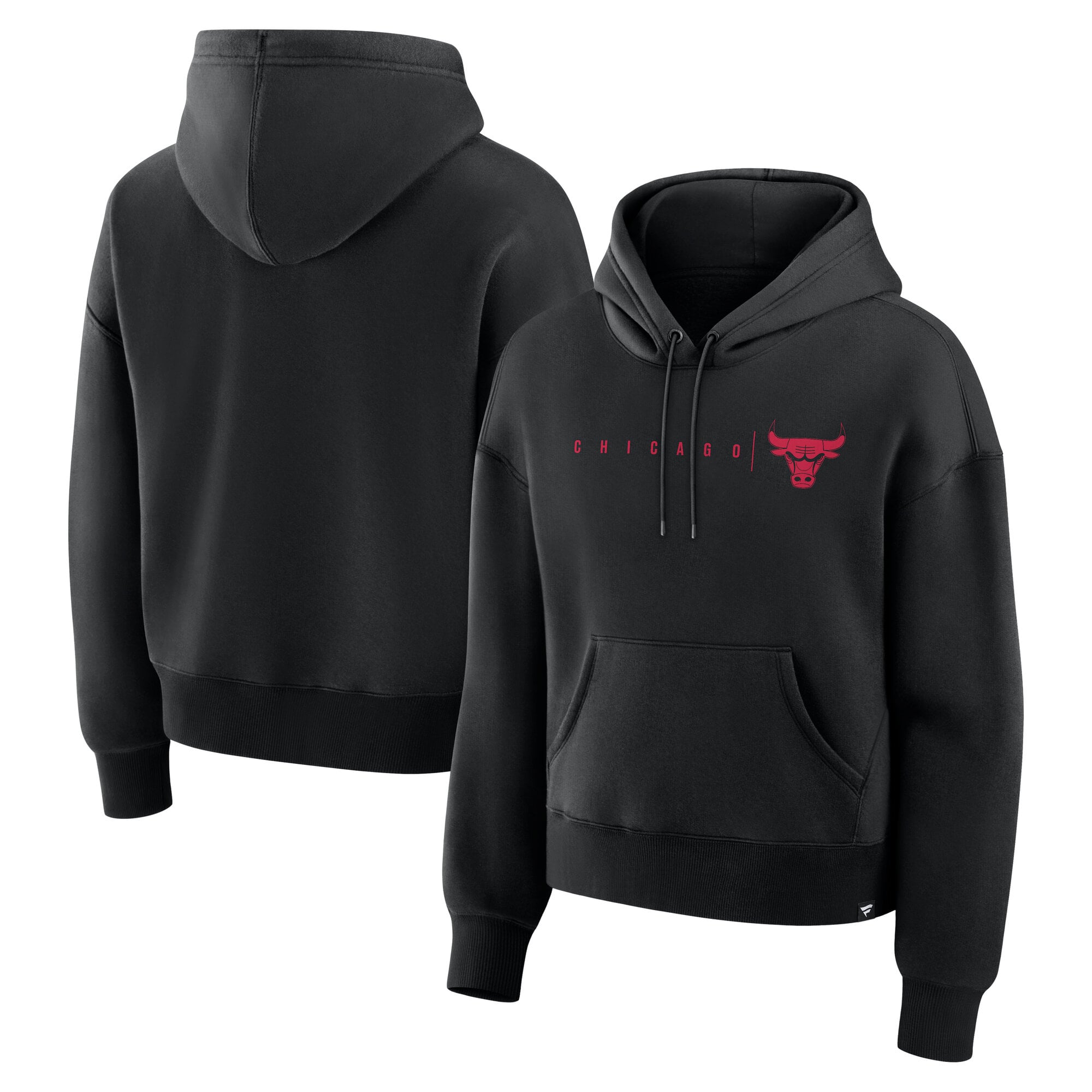 Women's Fanatics Black Chicago Bulls Outlet Passes Pullover Hoodie