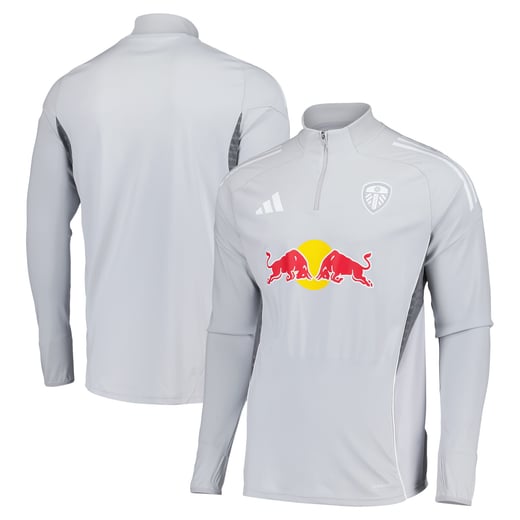 Leeds United adidas Training Top - Grey