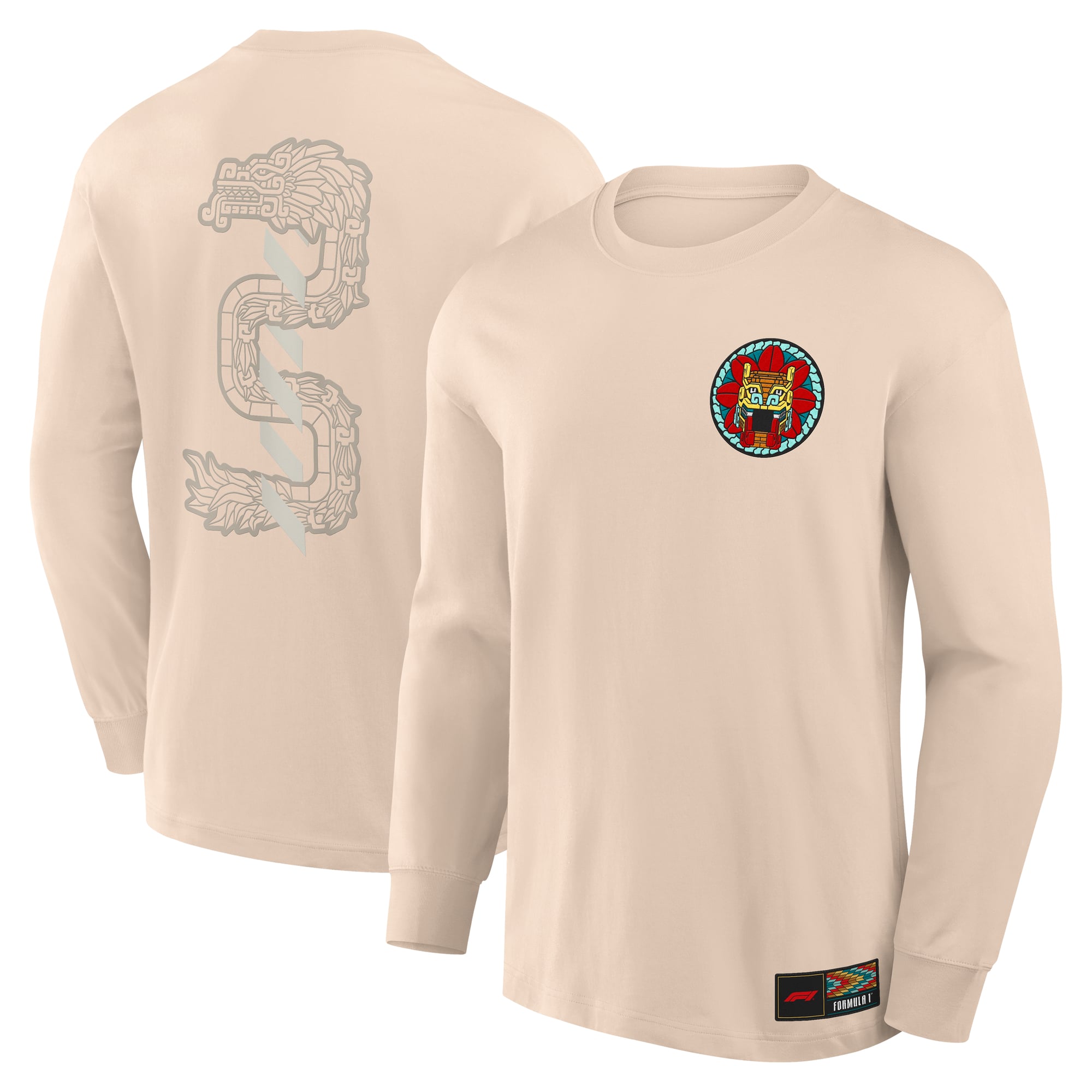 Formula 1 Mexico Grand Prix Quetzalcoatl Graphic Long Sleeve T-Shirt - Unisex