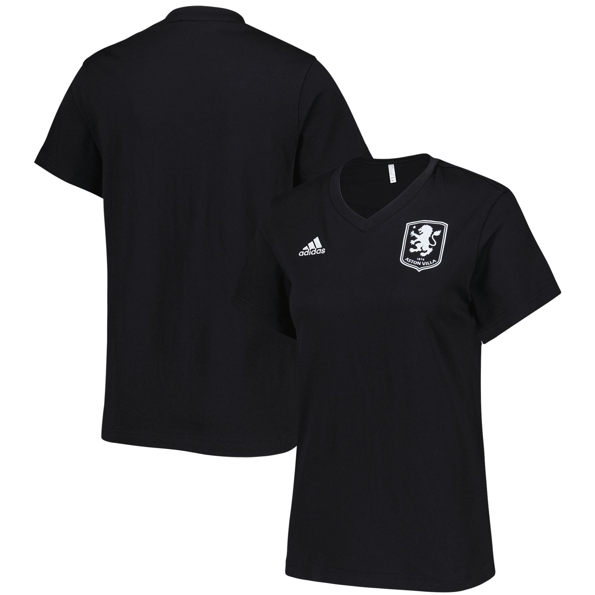 Aston Villa adidas T-Shirt – Schwarz – Damen