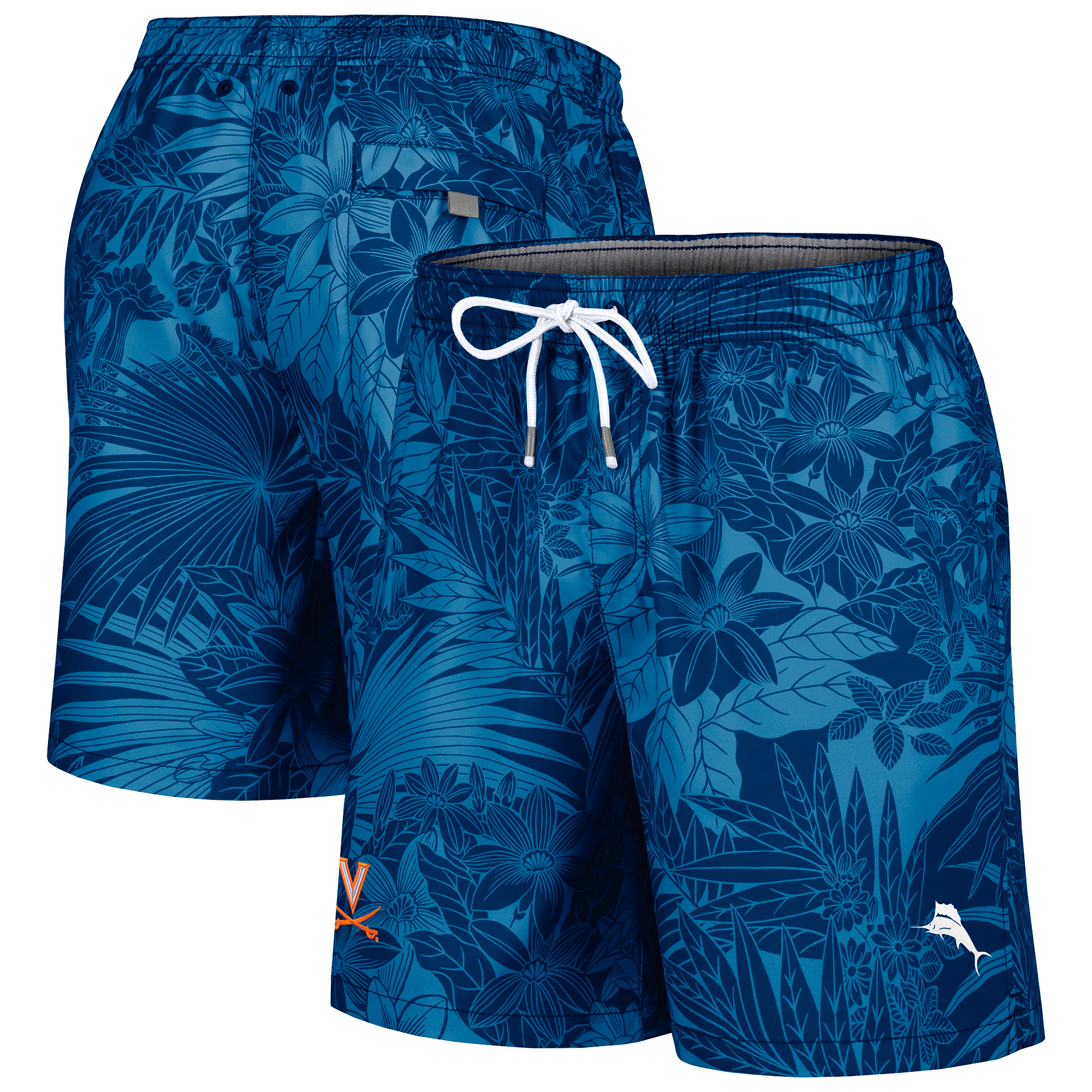 Men's Tommy Bahama Navy Virginia Cavaliers Santiago Palms Board Shorts