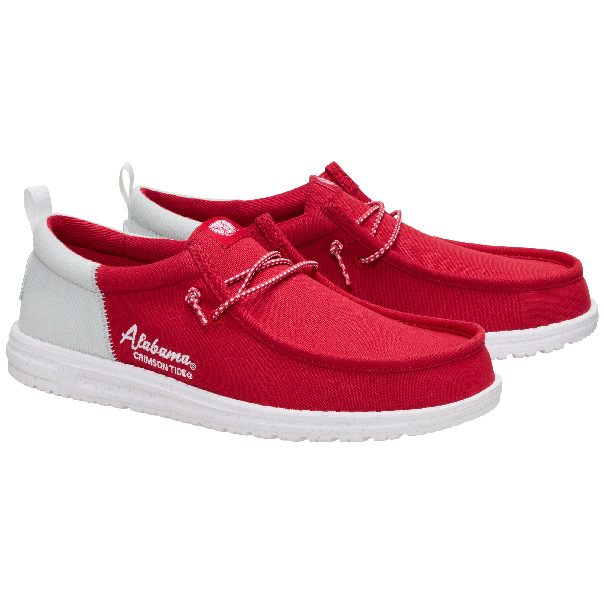 Men's Hey Dude Crimson/White Alabama Crimson Tide Wally Casual Slip-On Shoes