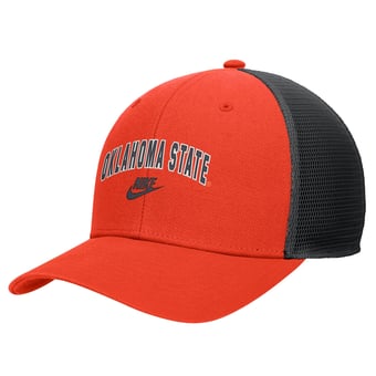 Men's Nike Orange Oklahoma State Cowboys Vintage Arch Rise Performance Trucker Adjustable Hat