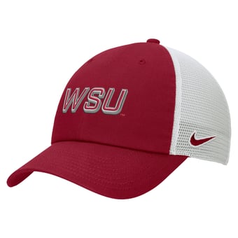Men's Nike Crimson Washington State Cougars On-Field Club Adjustable Trucker Hat