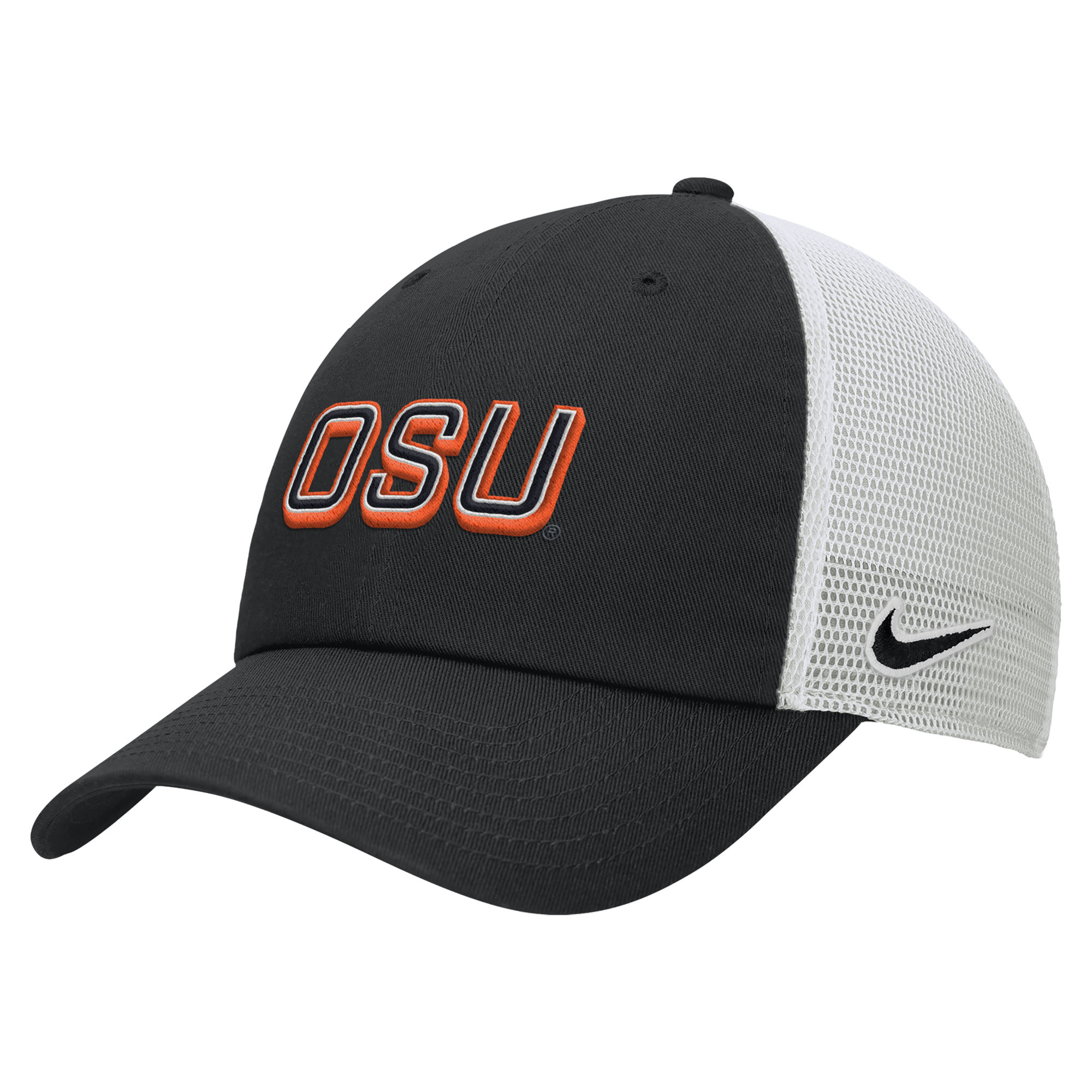 Men's Nike Black Oklahoma State Cowboys On-Field Club Adjustable Trucker Hat
