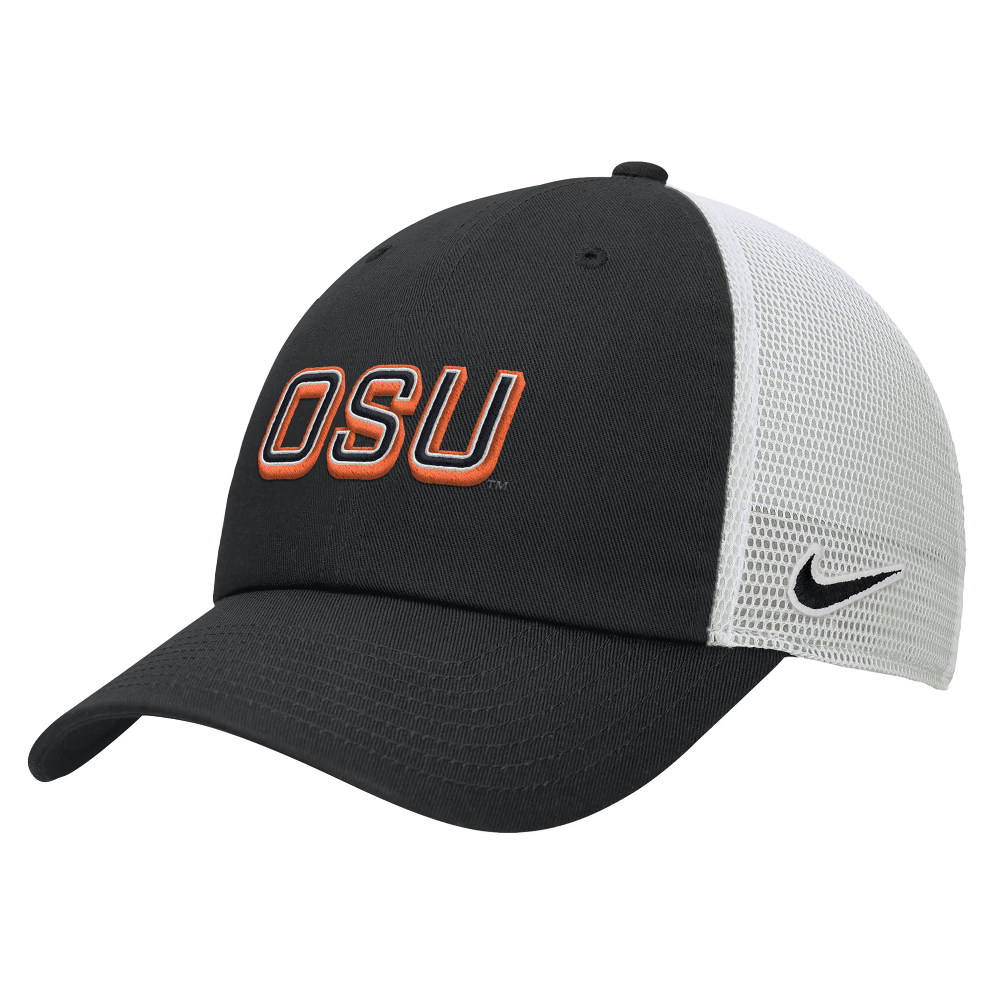 Men's Nike Black Oregon State Beavers On-Field Club Adjustable Trucker Hat