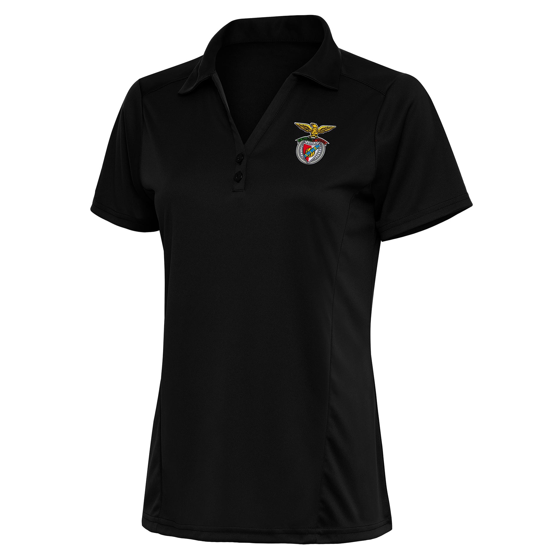 Women's Antigua Black Benfica Statement Polo