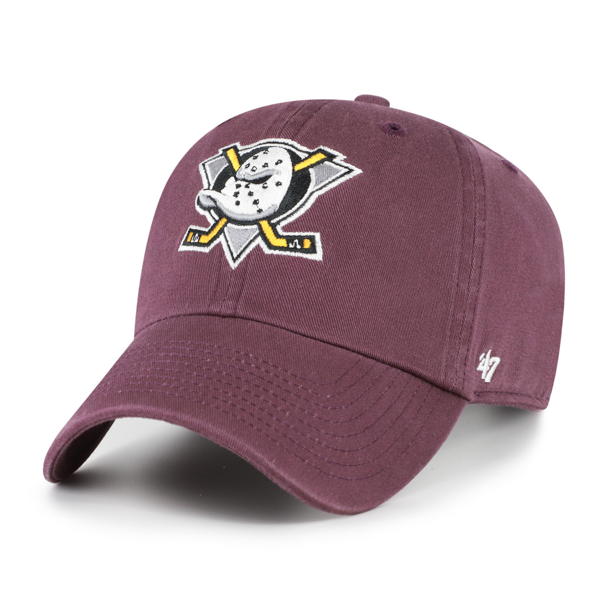 Men's '47  Purple Anaheim Ducks Alternate Logo Clean Up Adjustable Hat