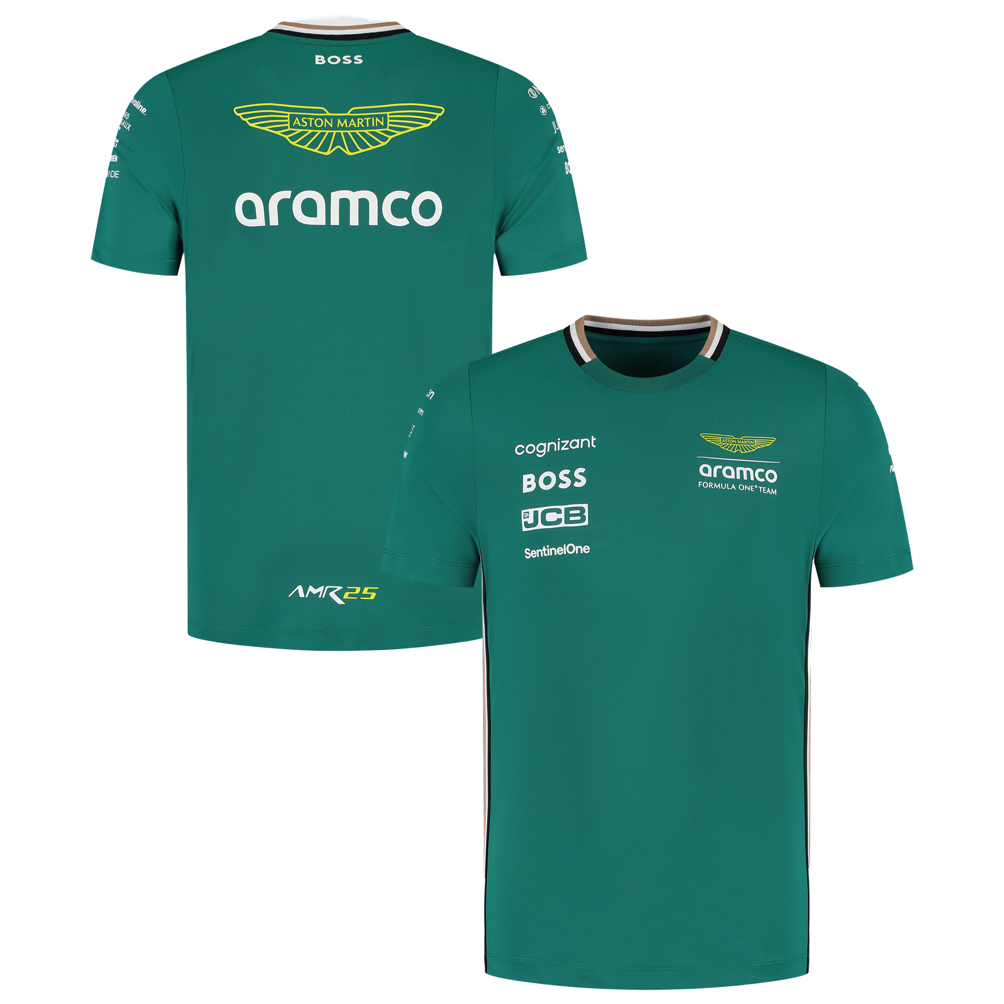 Men’s Green Aston Martin 2025 Replica Team T-Shirt Men’s Green Aston Martin 2025 Replica Team T-Shirt