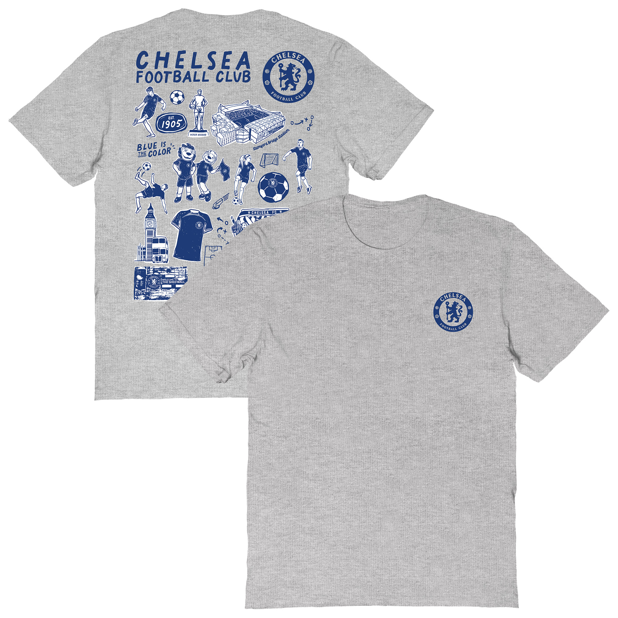 Women's Vive La Fete Heather Gray Chelsea Impressions Artwork T-Shirt