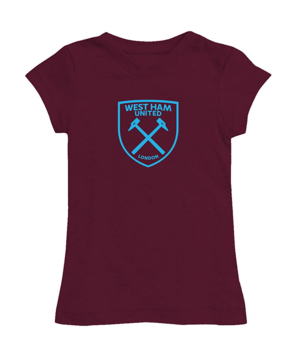 Girls Toddler Vive La Fete Claret West Ham United Color Badge Fitted T-Shirt