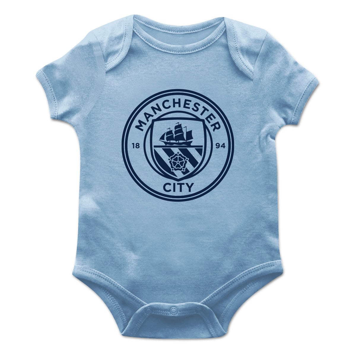 Infant Vive La Fete Sky Blue Manchester City Color Badge Bodysuit