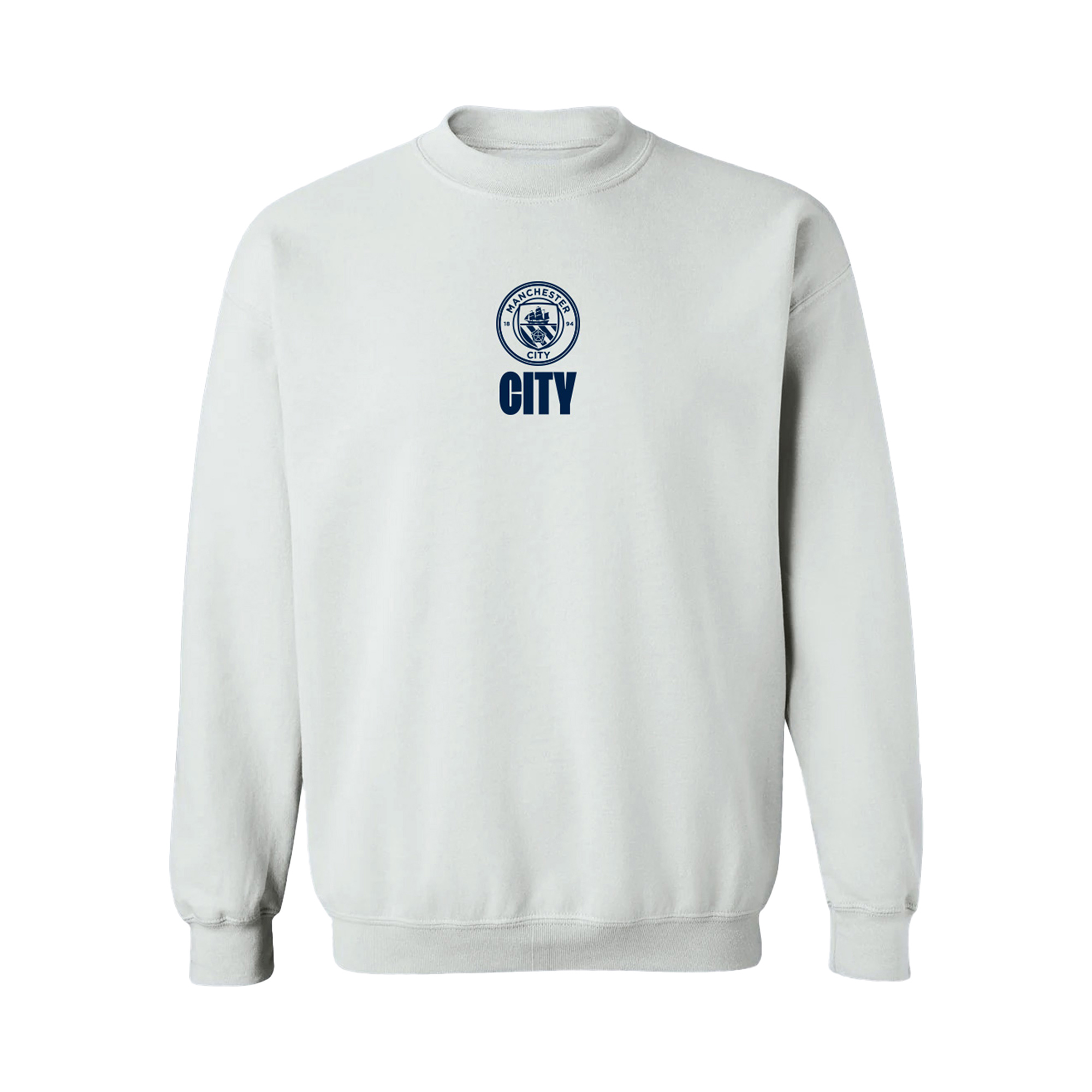 Women's Vive La Fete White Manchester City Color Badge Pullover Sweatshirt