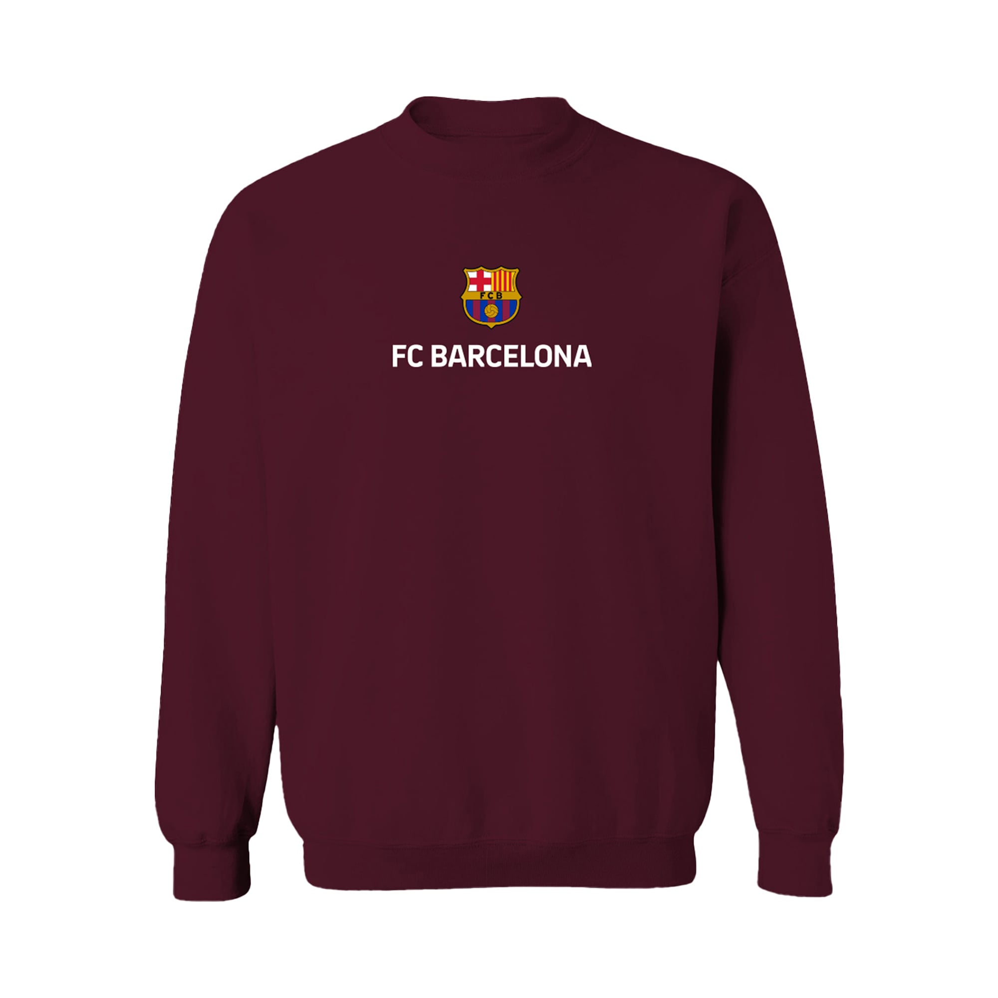 Women's Vive La Fete Maroon Barcelona Color Badge Pullover Sweatshirt
