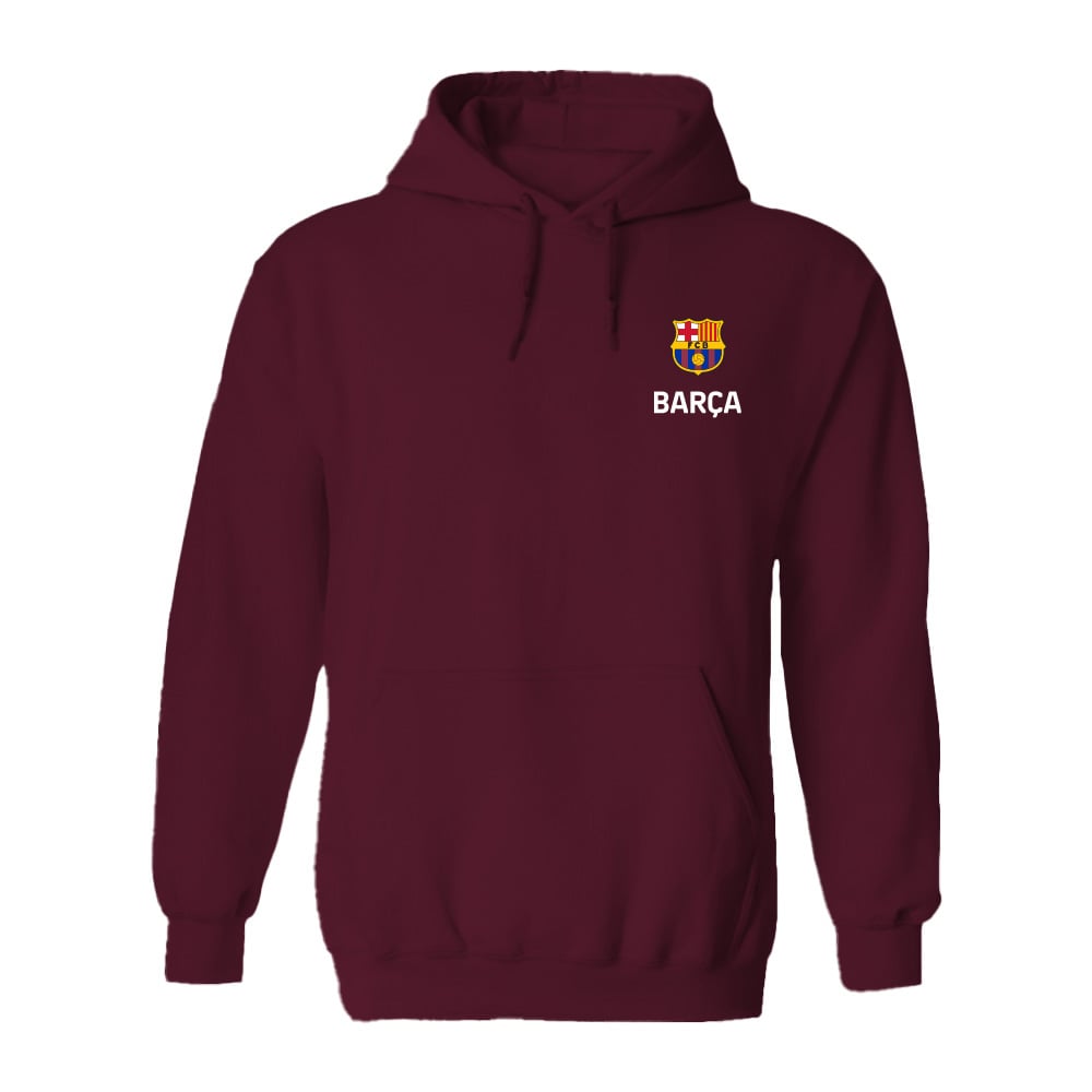 Women's Vive La Fete Maroon Barcelona Color Badge Pullover Hoodie