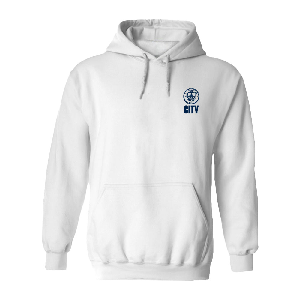 Women's Vive La Fete White Manchester City Color Badge Pullover Hoodie