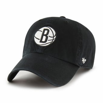 Men's '47 Brooklyn Nets Core Logo Clean Up Adjustable Hat
