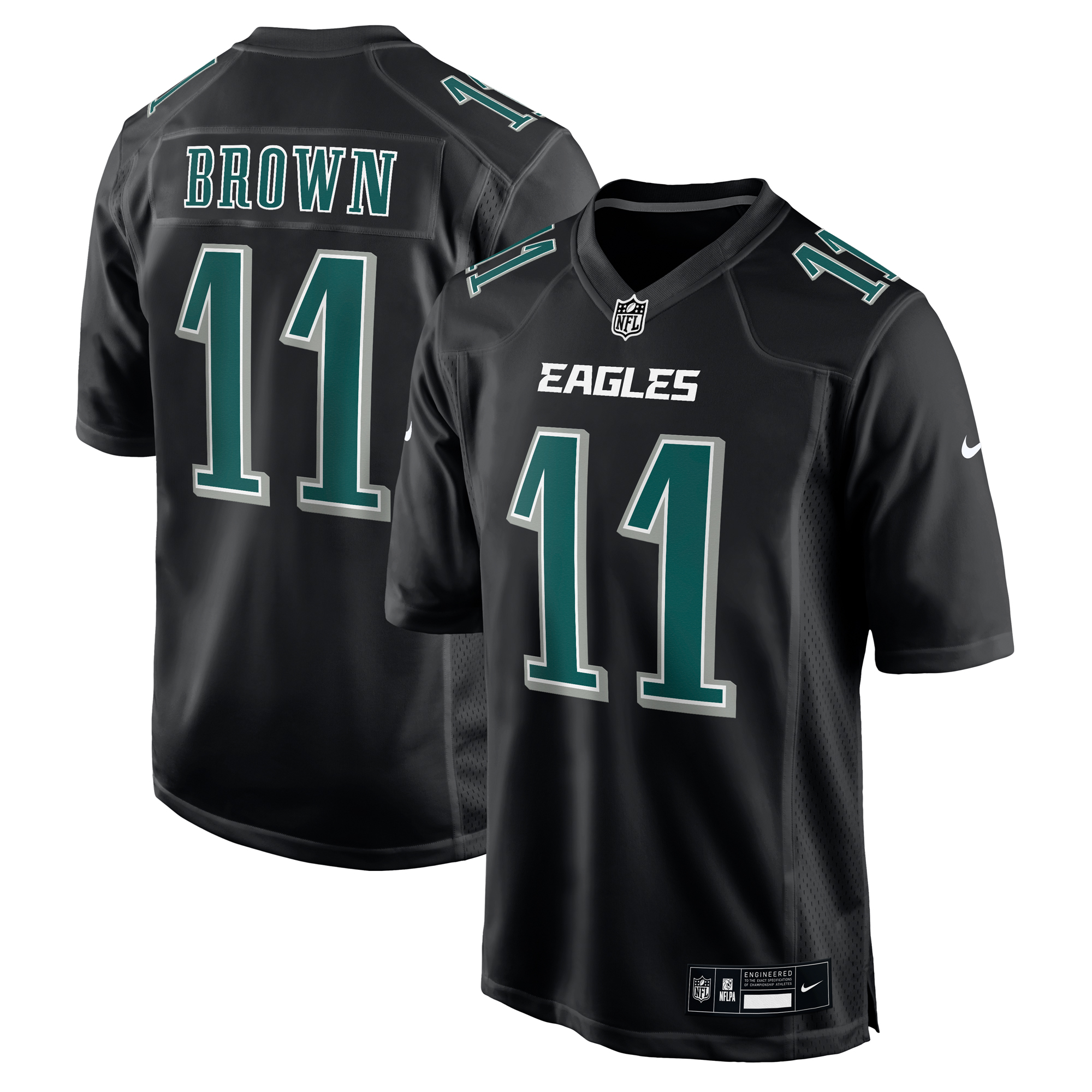 Philadelphia Eagles Nike Fashion Super Bowl 2024 Jersey - Black - A.J. Brown - Mens