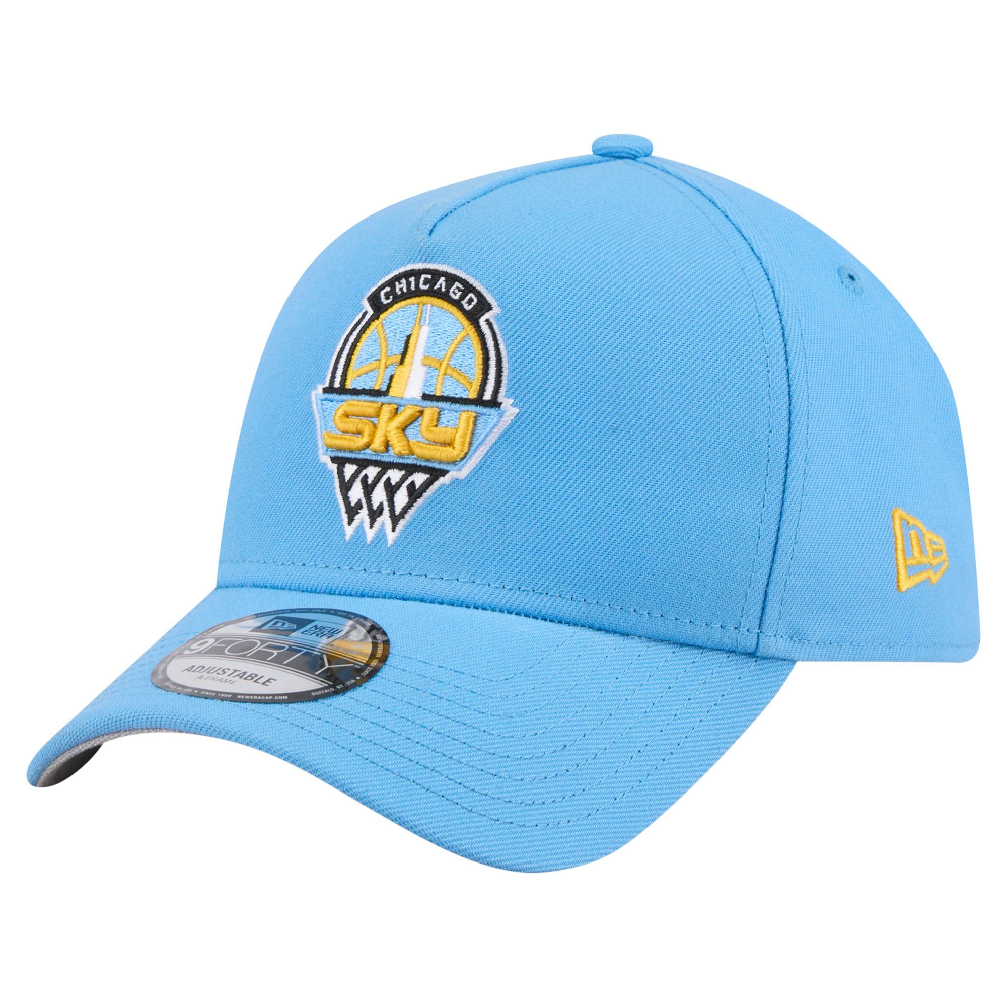 Unisex New Era Light Blue Chicago Sky Core Logo A-Frame 9FORTY Adjustable Hat
