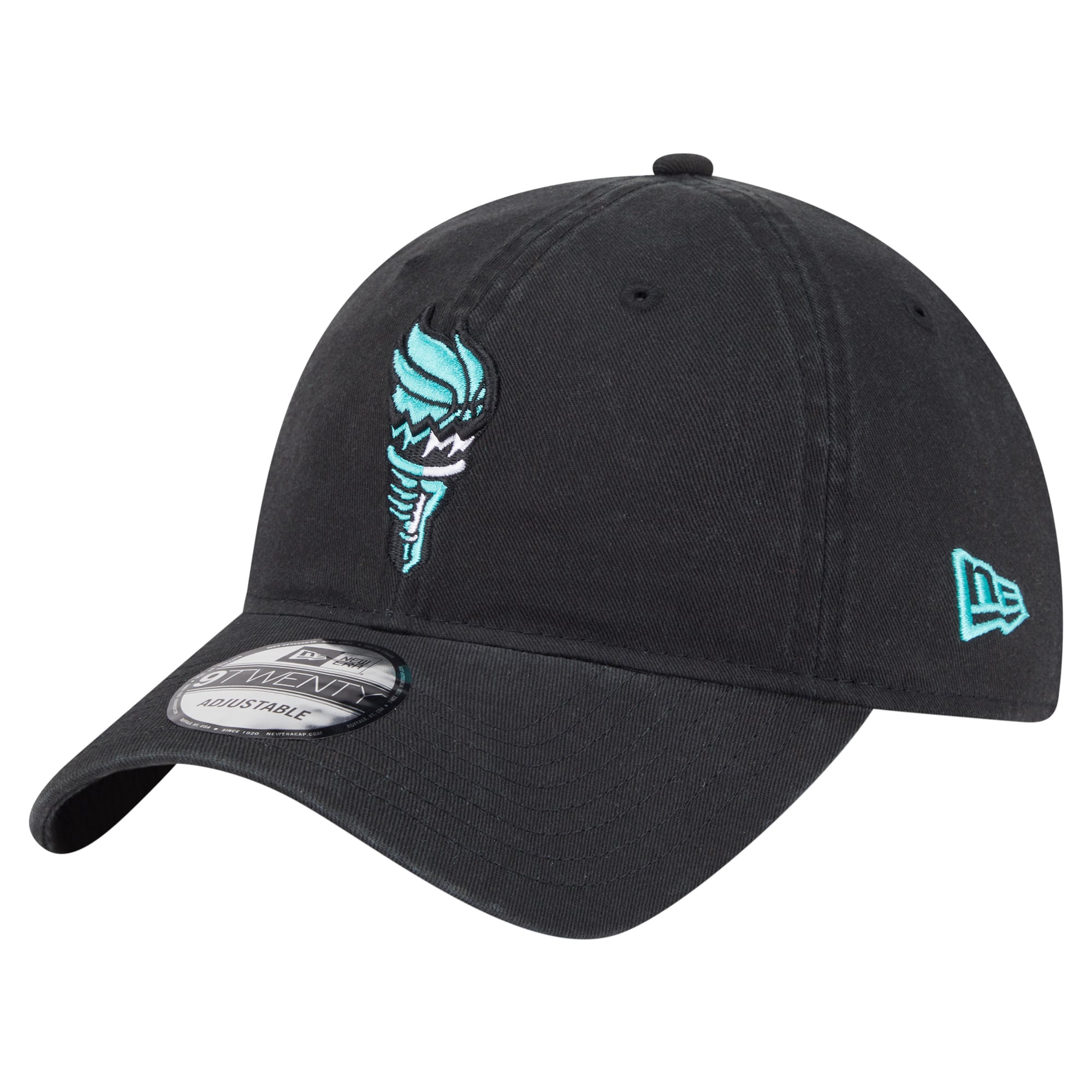 New Era Men's and Women's Black New York Liberty Core Alt Logo 9TWENTY Adjustable Hat - Black