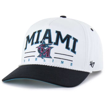 Men's '47  White Miami Marlins City Connect Roscoe Rope Hitch Adjustable Hat