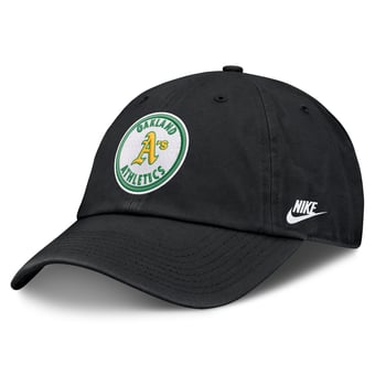 Men's Nike Black Athletics Cooperstown Collection Club Adjustable Hat