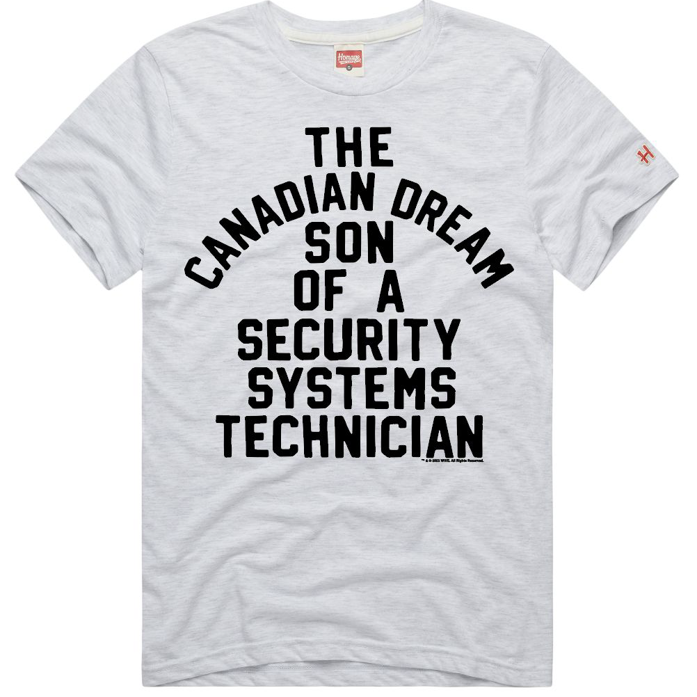 Men's Homage  White Kevin Owens The Canadian Dream Son Of A Security Technician Tri-Blend T-Shirt