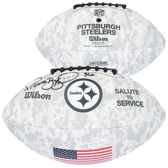 Jerome Bettis Pittsburgh Steelers Autographed 2024 Salute To Service Wilson Football