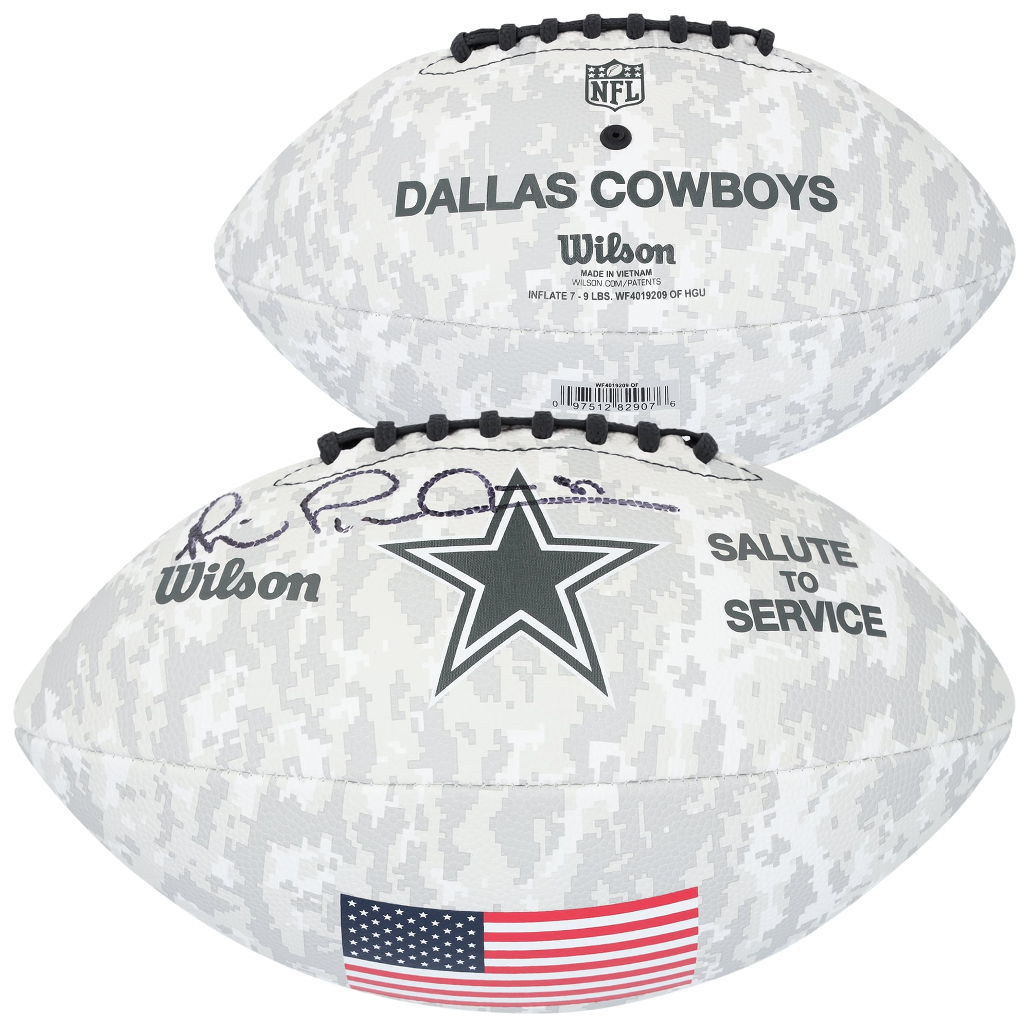 Michael Irvin Dallas Cowboys Autographed 2024 Salute To Service Wilson Football