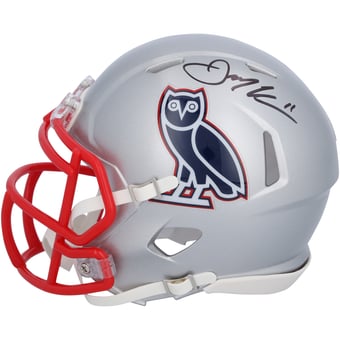 Julian Edelman New England Patriots Autographed Riddell OVO Speed Mini Helmet