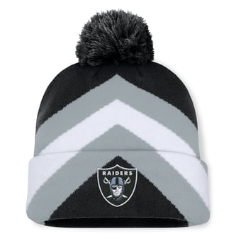 Women's Fanatics  Black Las Vegas Raiders Cornerback Cuffed Knit Hat with Pom