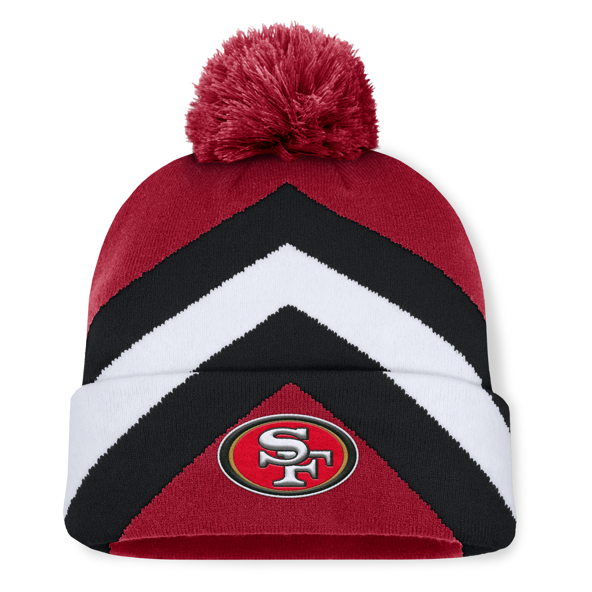 Women's Fanatics Scarlet San Francisco 49ers Cornerback Cuffed Knit Hat with Pom