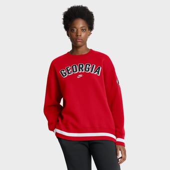 Women's Nike Red Georgia Bulldogs Oversized Legacy Phoenix Sweatshirt