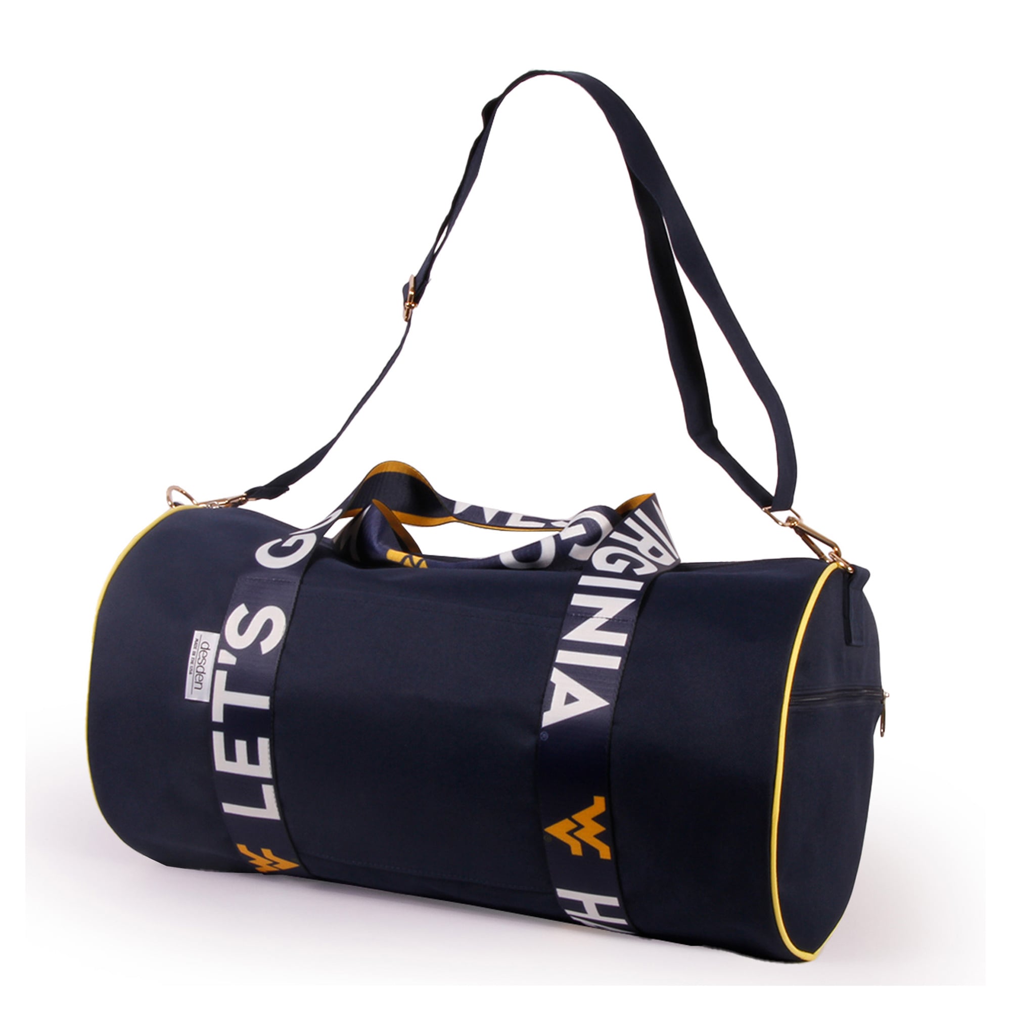 West Virginia Mountaineers Round Duffel with Logoed Straps