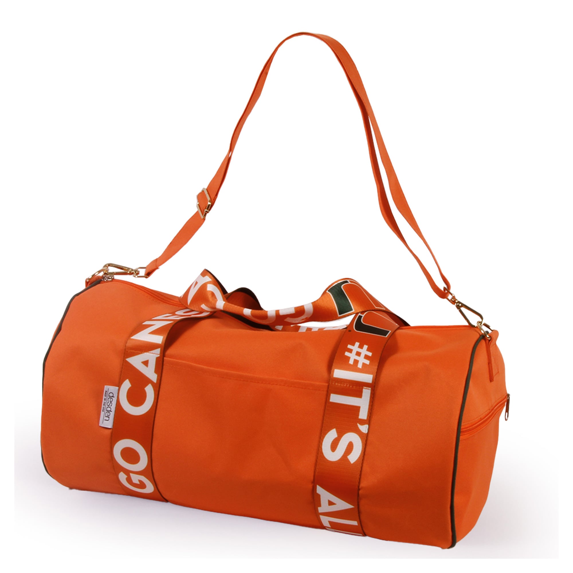 Miami Hurricanes Round Duffel with Logoed Straps