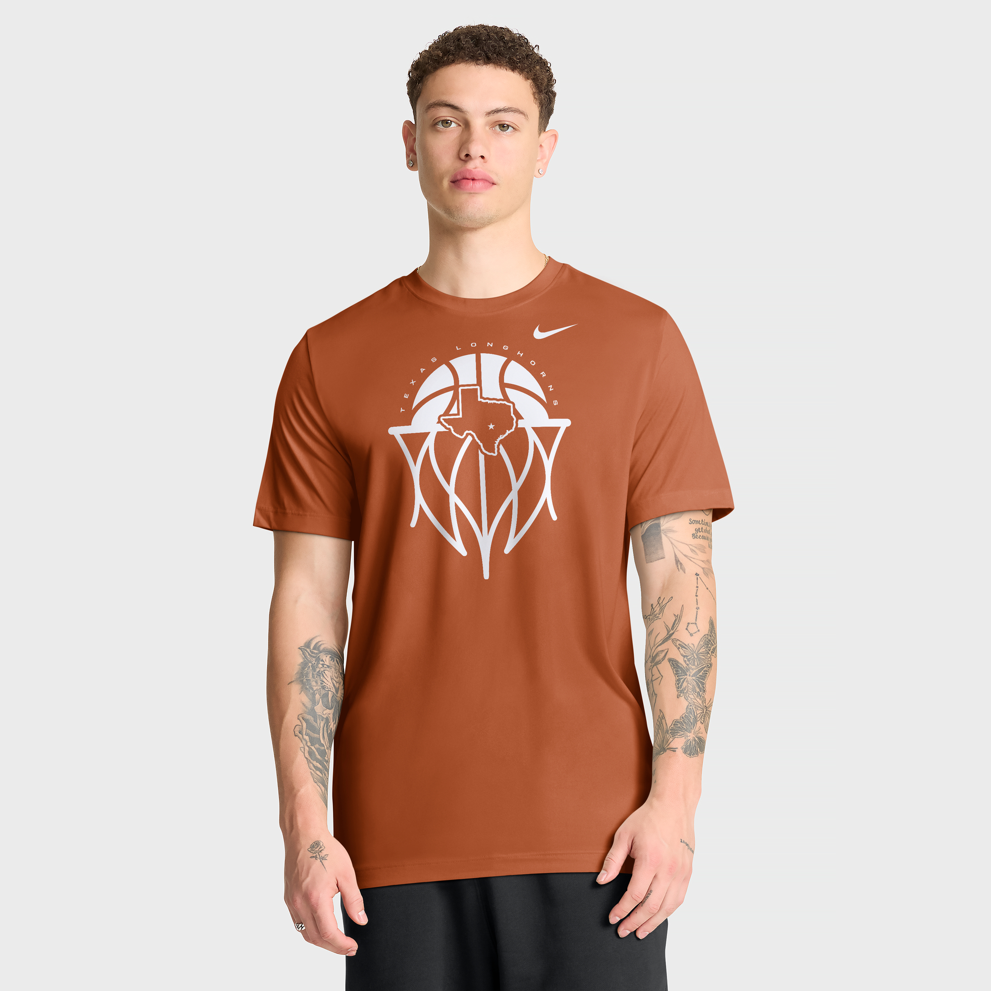 Men's Nike Texas Orange Texas Longhorns Basketball Icon Legend T-Shirt