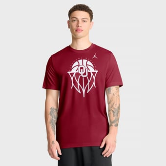 Men's Jordan Brand Crimson Oklahoma Sooners Basketball Icon Legend Dri-FIT T-Shirt