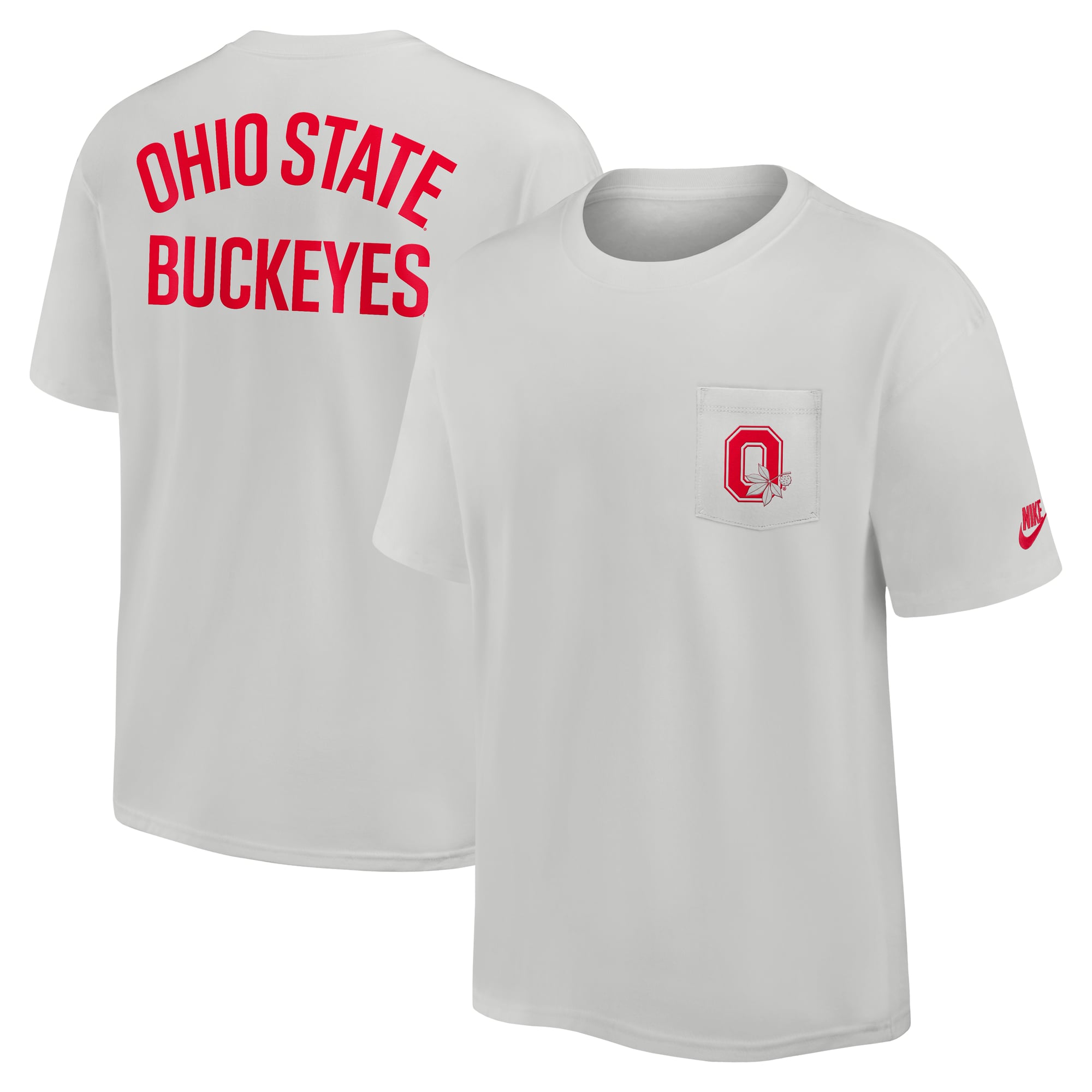 Men's Nike Gray Ohio State Buckeyes Legacy 2-Hit Max90 Pocket T-Shirt