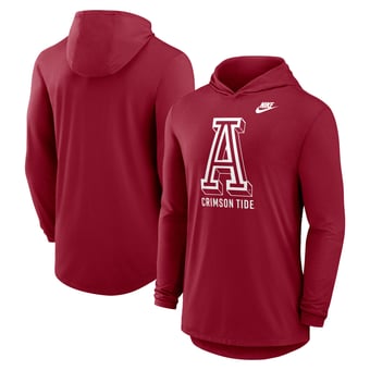 Men's Nike Crimson Alabama Crimson Tide Legacy Tri-Blend Dri-FIT Long Sleeve Hoodie T-Shirt